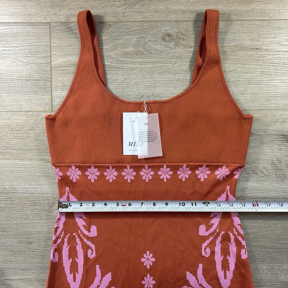 Misa Los Angeles Large Kalil Floral Sleeveless Maxi Pink Floral Sheath Dress - Picture 10 of 14